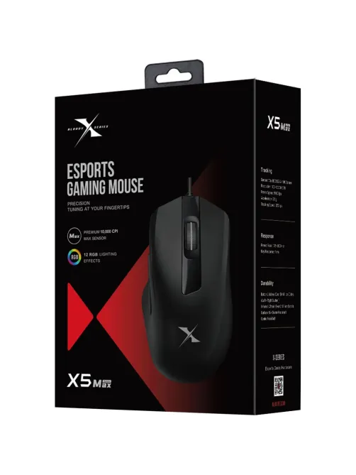 Мышь компьютерная A4Tech Bloody (X5 Max) черный/оптическая/10000dpi/9кн