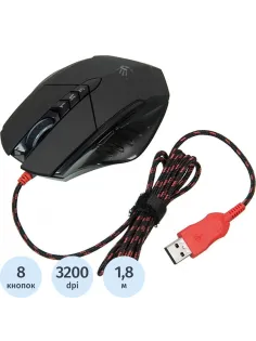 Мышь компьютерная A4Tech Bloody V7 чер опт (3200dpi) USB3.0 (8but)