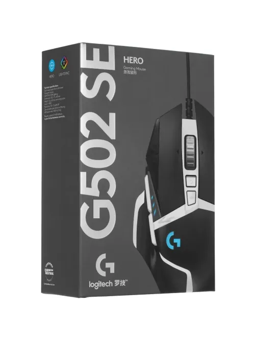 Мышь компьютерная Logitech G502 SE Hero чер/бел 16000dpi,11but(910-005732)
