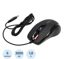 Мышь компьютерная A4Tech X-718BK чер опт (3000dpi) USB (6but)