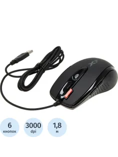 Мышь компьютерная A4Tech X-718BK чер опт (3000dpi) USB (6but)