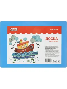 Доска для лепки Комус Класс ColorPics синяя А5 цвет. (979114)
