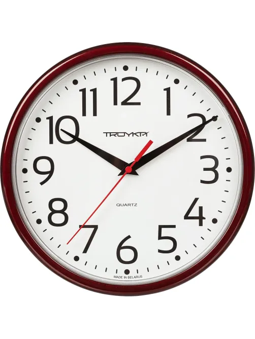 Часы настенные Troyka 91931912 круг., d225мм, плав.ход, пластик