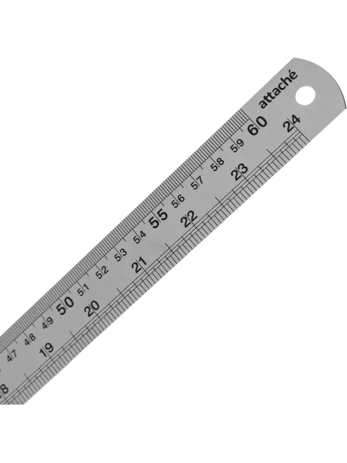 Линейка металлическая 60см Attache (24х9/8 )
