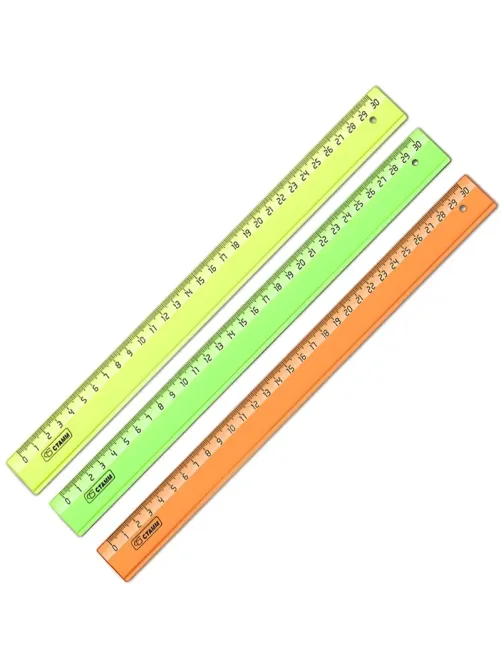Линейка 30см прозр.   NEON Cristal цвет ассорти  ЛН-32