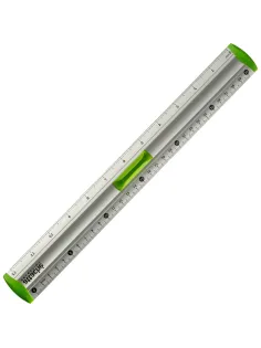 Линейка 30см Attache Selection aluminium с держателем зеленый