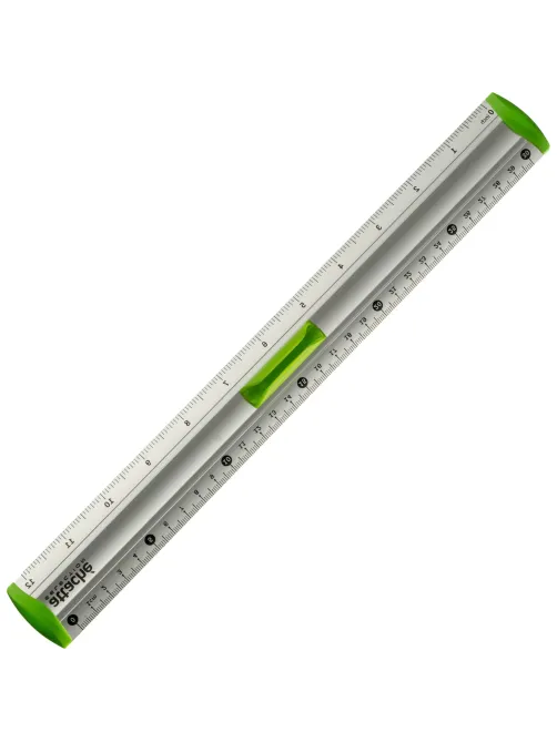 Линейка 30см Attache Selection aluminium с держателем зеленый