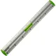 Линейка 30см Attache Selection aluminium с держателем зеленый