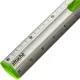 Линейка 30см Attache Selection aluminium с держателем зеленый