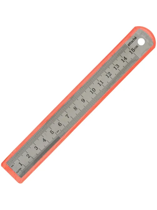 Линейка металлическая 15 см Attache