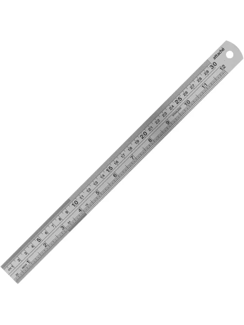 Линейка металлическая 30см Attache  (12х1 )