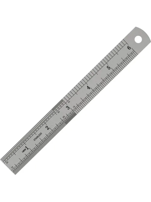 Линейка металлическая 15 см Attache