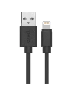 Кабель PERO, DC-03, 8-pin Lightning, 2.4А, 1м,  черный