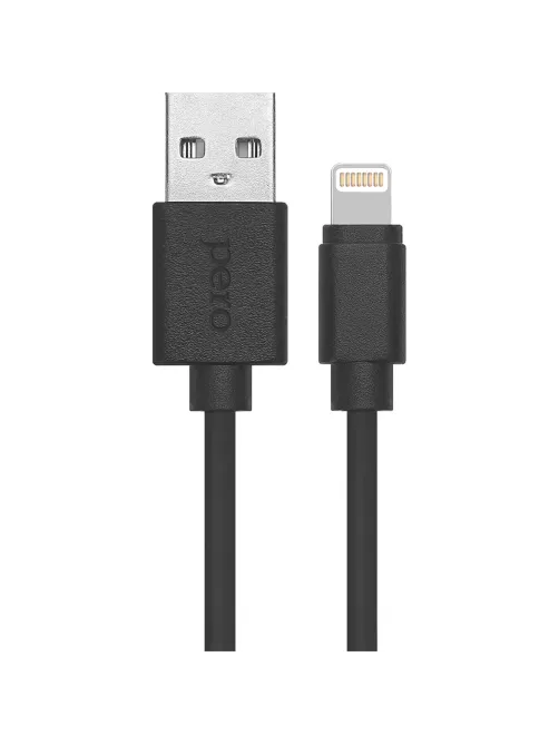 Кабель PERO, DC-03, 8-pin Lightning, 2.4А, 1м,  черный