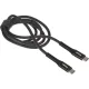 Кабель 60W, 3A, 1м, Type-C to Type-C,  нейл, черный BT-JCBL-010/U210CC