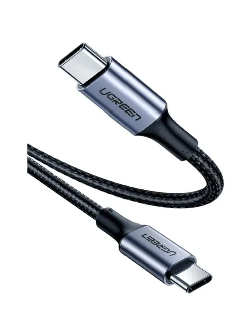 Кабель UGREEN USB C PD 100 Вт, в оплетке, черный. 1м (70427)