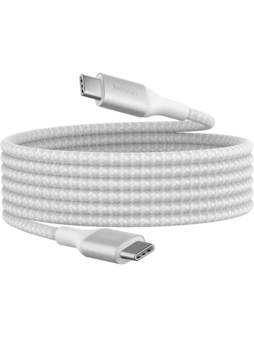 Кабель Belkin (CAB015bt2MWH)BoostCh.240W USB-C to USB-C Braided 2м белый