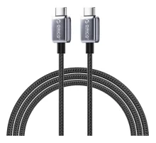 Кабель ORICO USB-C(m)/USB-C(m),480Мб/с,PD 100Вт,1.5м ORICO-GQZB100-15-BK-BP