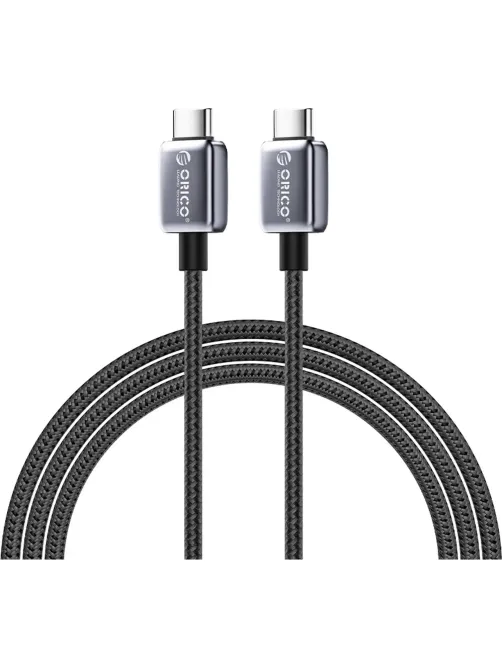 Кабель ORICO USB-C(m)/USB-C(m),480Мб/с,PD 100Вт,1.5м ORICO-GQZB100-15-BK-BP