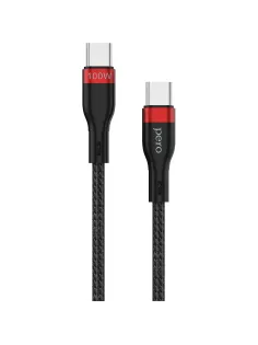 Кабель USB PERO DC-10 PD Type-C to Type-C, 5A, 100W, 1.5m, Black