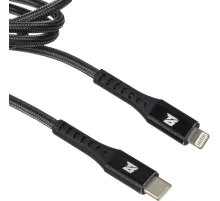 Кабель МОЩНОСТЬ, 1м, Type-C to Lightning,  нейл, черный BT-JCBL-009/U210PD