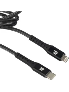 Кабель МОЩНОСТЬ, 1м, Type-C to Lightning,  нейл, черный BT-JCBL-009/U210PD