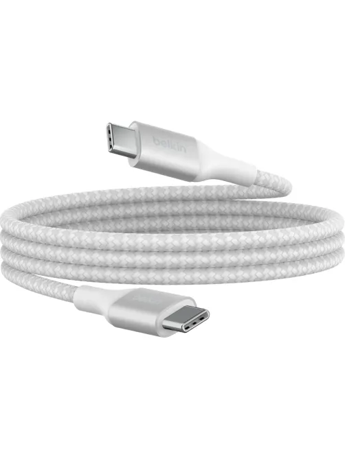 Кабель Belkin (CAB015bt1MWH)BoostCh.240W PD USB-C/USB-C Braided 1м бел