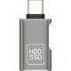 Адаптер PERO AD16 OTG, USB-C TO USB-A 3.0 + USB-C, серый