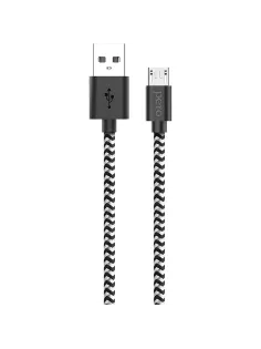 Кабель USB PERO DC-04 micro-USB, 2,5А, 2м, Silver-black