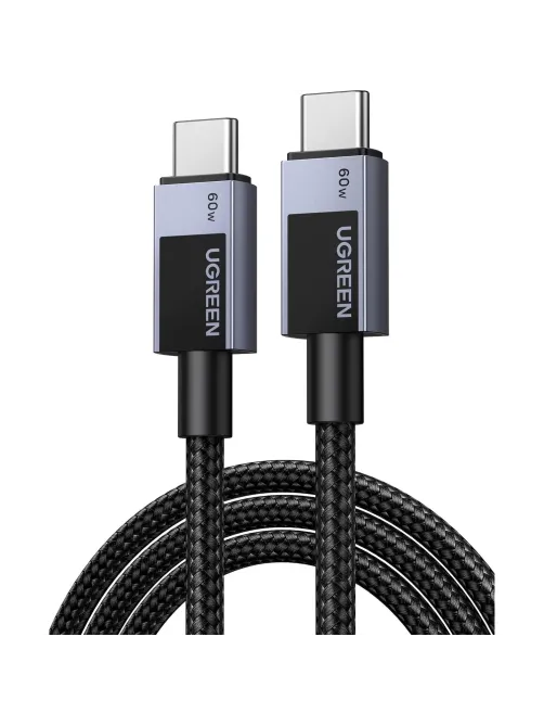 Кабель UGREEN L524 (55765) USB-C to USB-C PD 3A 1м серый космос
