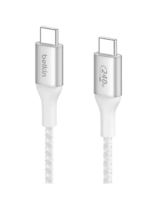 Кабель Belkin (CAB015bt2MWH)BoostCh.240W USB-C to USB-C Braided 2м белый