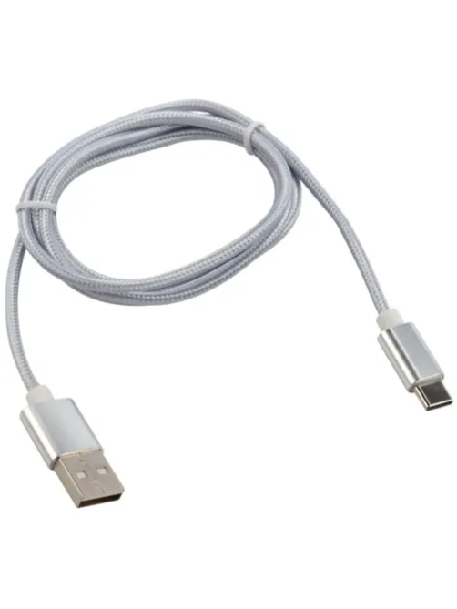 Кабель USB 2.0 - USB Type-C, М/М, 1 м, Rexant, сереб, 18-1899