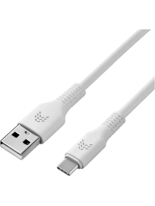 Кабель зарядный Rocket Flex оплётка TPE USB-A/USB-C 1м,бел(RDC508WH01FL-AC)