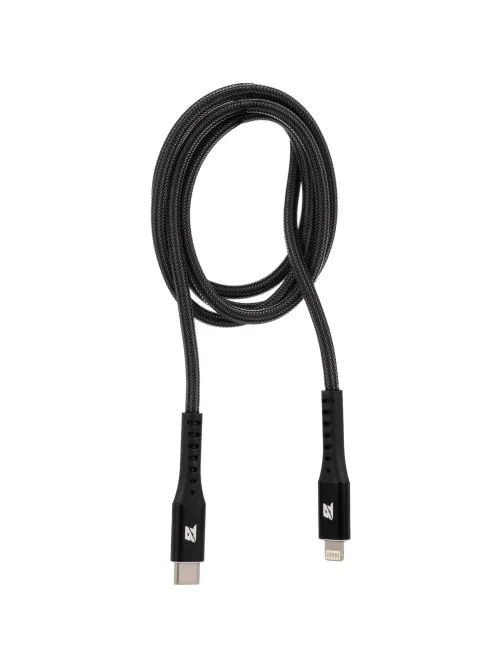 Кабель МОЩНОСТЬ, 1м, Type-C to Lightning,  нейл, черный BT-JCBL-009/U210PD
