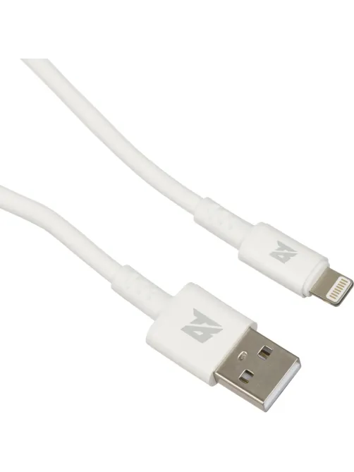 Кабель 2,4A, 1м, USB - Lightning, TPE, силикон, белый BT-JCBL-005/U28