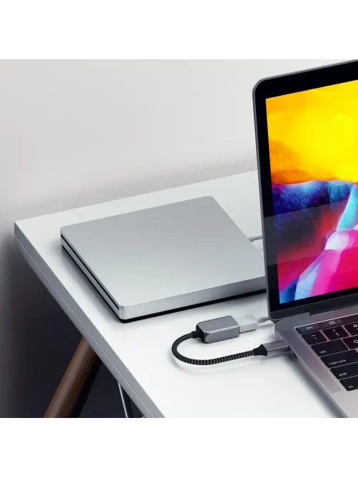 Кабель адаптер Satechi USB-C to USB 3.0. Цвет серый космос