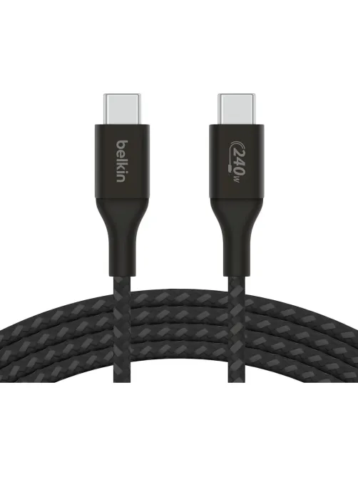 Кабель Belkin (CAB015bt1MBK)BoostCh.240W PD USB-C/USB-C Braided каб:1м.черн