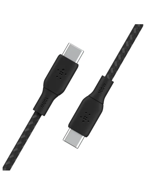 Кабель Belkin (CAB014BT3MBK)BoostCh.100W USB-C to USB-C 2.0 Braided 3м. чер