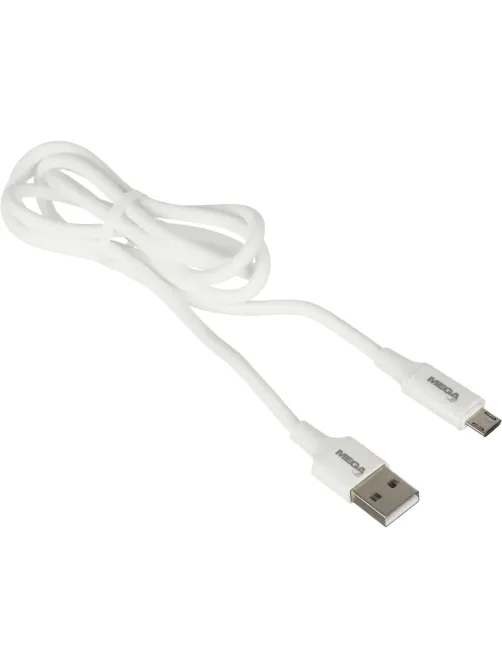 Кабель 2,4A, 1м, USB - Micro-USB, TPE, силикон, белый BT-JCBL-007/U28