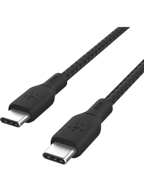 Кабель Belkin (CAB014BT3MBK)BoostCh.100W USB-C to USB-C 2.0 Braided 3м. чер