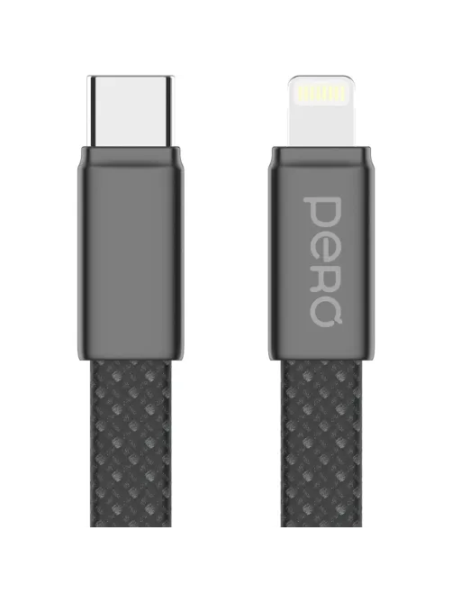 Кабель PERO DC18 ULTIMATE USB-С to LIGHTNING, 27W, 3A, 1.5m, Black