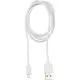 Кабель 2,4A, 1м, USB - Lightning, TPE, белый BT-JCBL-002/U152