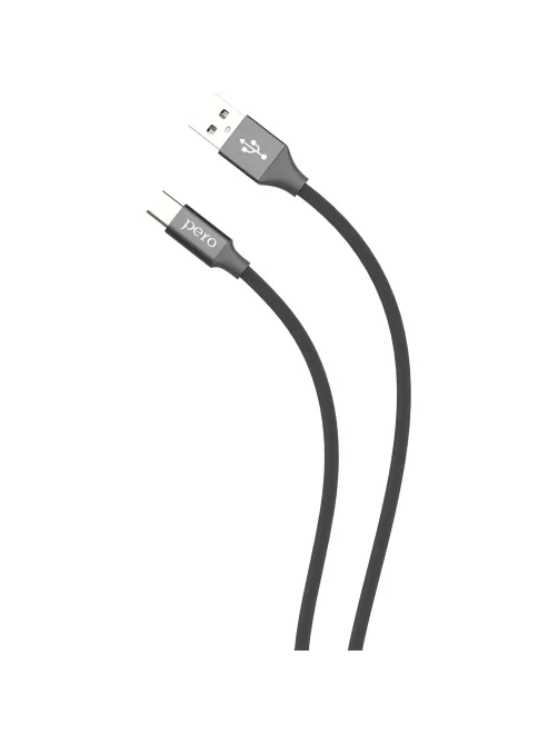 Кабель USB PERO DC-02 Type-C, 3А, 1м, черный