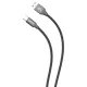 Кабель USB PERO DC-02 Type-C, 3А, 1м, черный