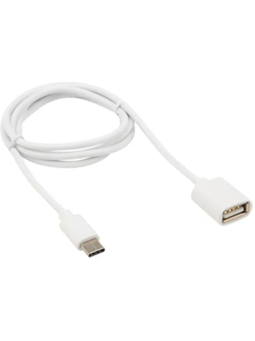 Кабель USB OTG - USB Type-C, F/M, 15см, Rexant, бел, 18-1180