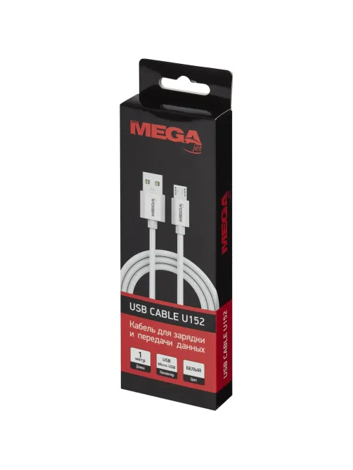 Кабель 2,4A, 1м, USB - Micro-USB, TPE, белый BT-JCBL-004/U152