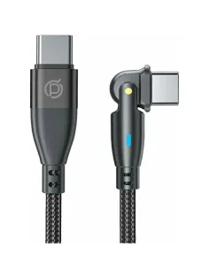 Кабель PERO DC13 ULTIMATE PD Type-C to Type-C, поворотный 180, 60W,1m,Black