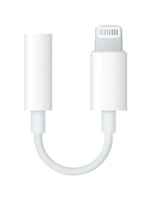 Адаптер Apple Lightning - 3.5 mm Headphone Jack Adapter, бел, MMX62ZM/A