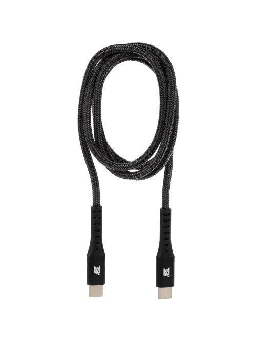 Кабель 60W, 3A, 1м, Type-C to Type-C,  нейл, черный BT-JCBL-010/U210CC