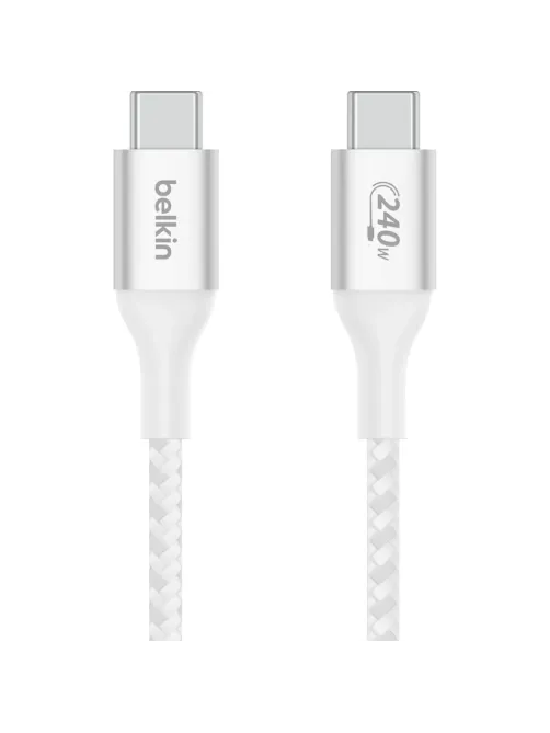 Кабель Belkin (CAB015bt2MWH)BoostCh.240W USB-C to USB-C Braided 2м белый